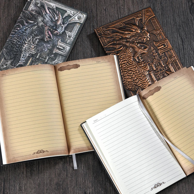 3D Embossed Phoenix & Dragon 100pg Notebook Journal Diary