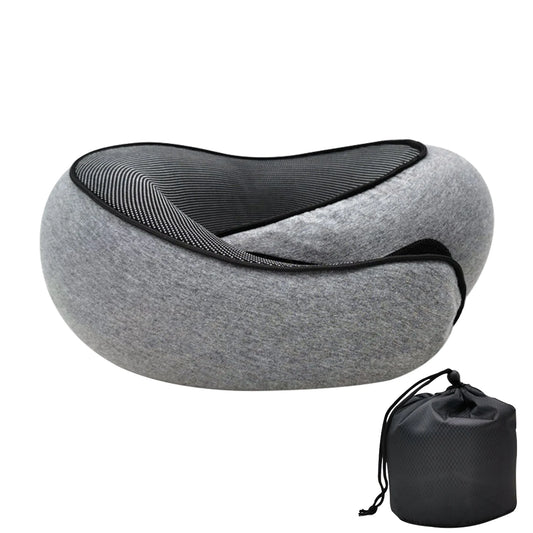 Memory Foam Neck Pillow- Snail Style with Carrying Bag