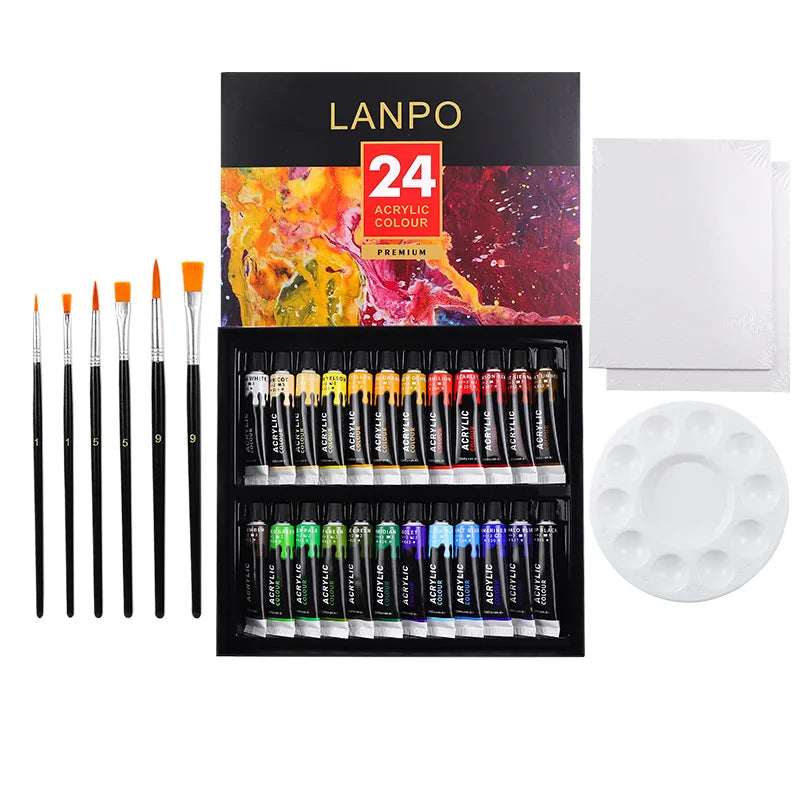 12 ct, 24 ct Professional Acrylic Paint Set