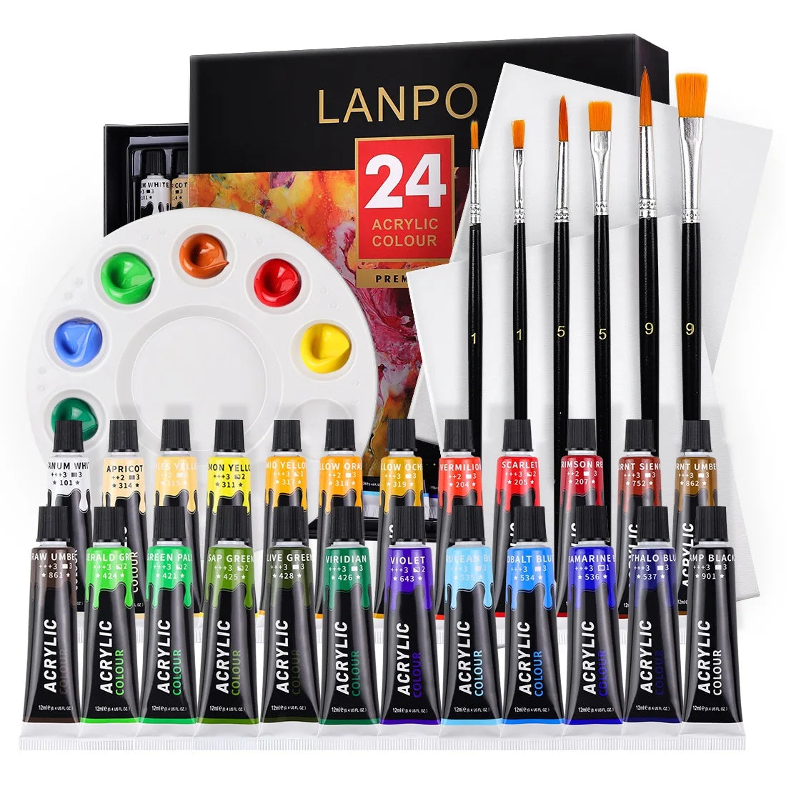 12 ct, 24 ct Professional Acrylic Paint Set