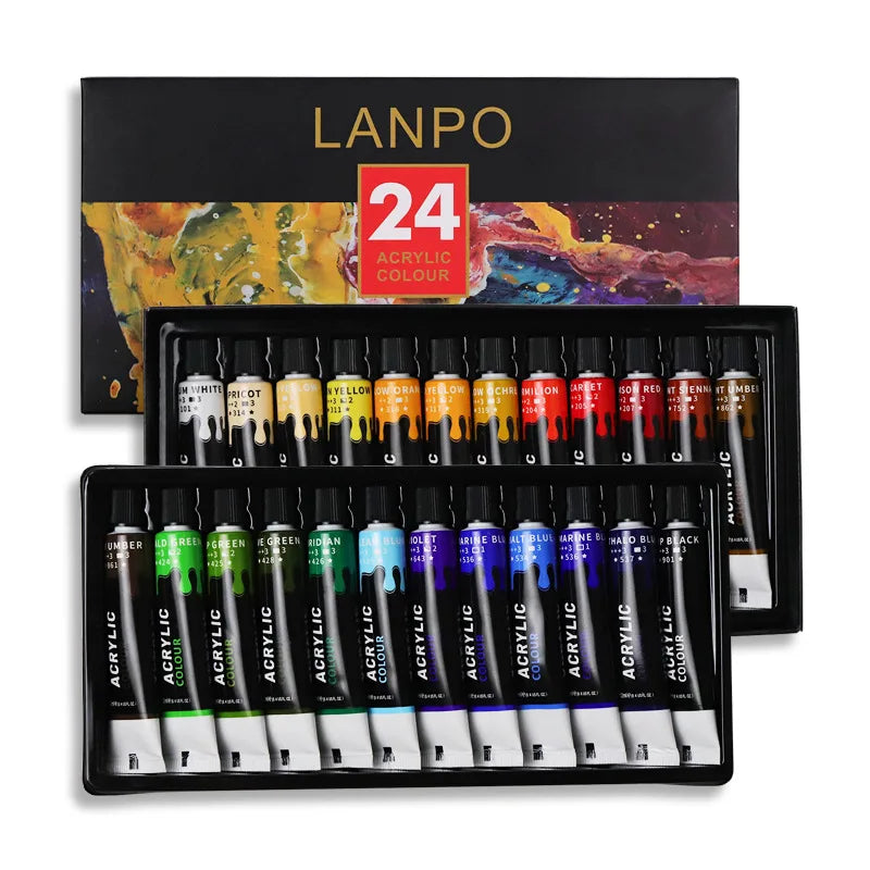 12 ct, 24 ct Professional Acrylic Paint Set