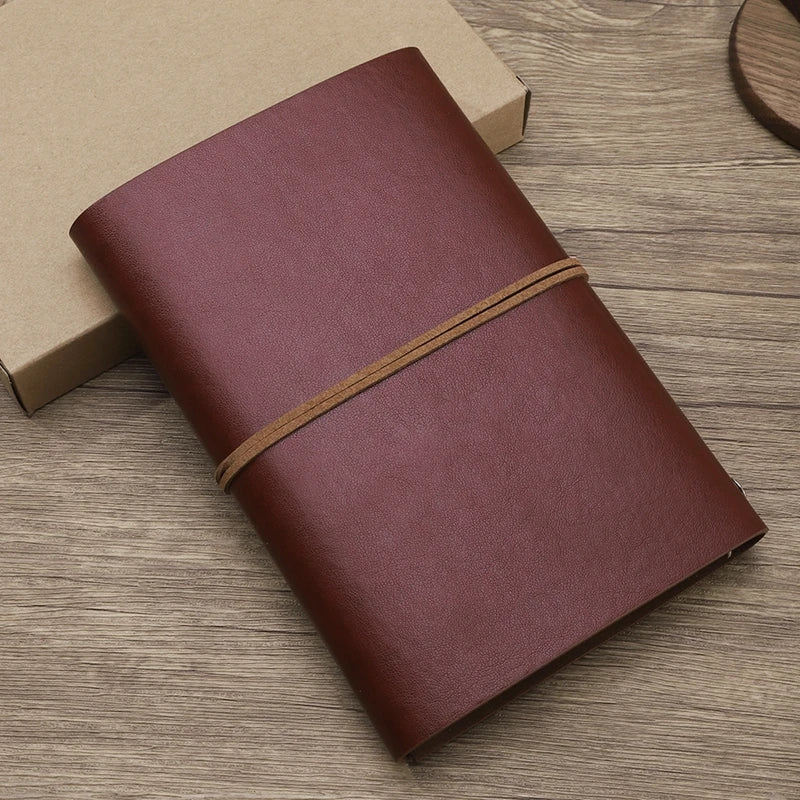 Leaf Imprinted Faux Leather Traveler Sketchbook