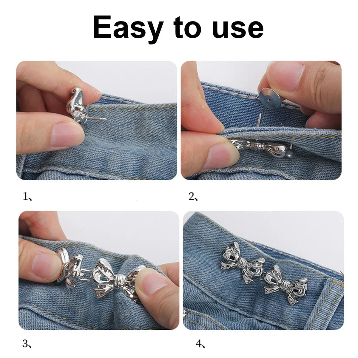 Adjustable Waist Cincher Pins for Pants, Dresses, Shorts, and Skirts