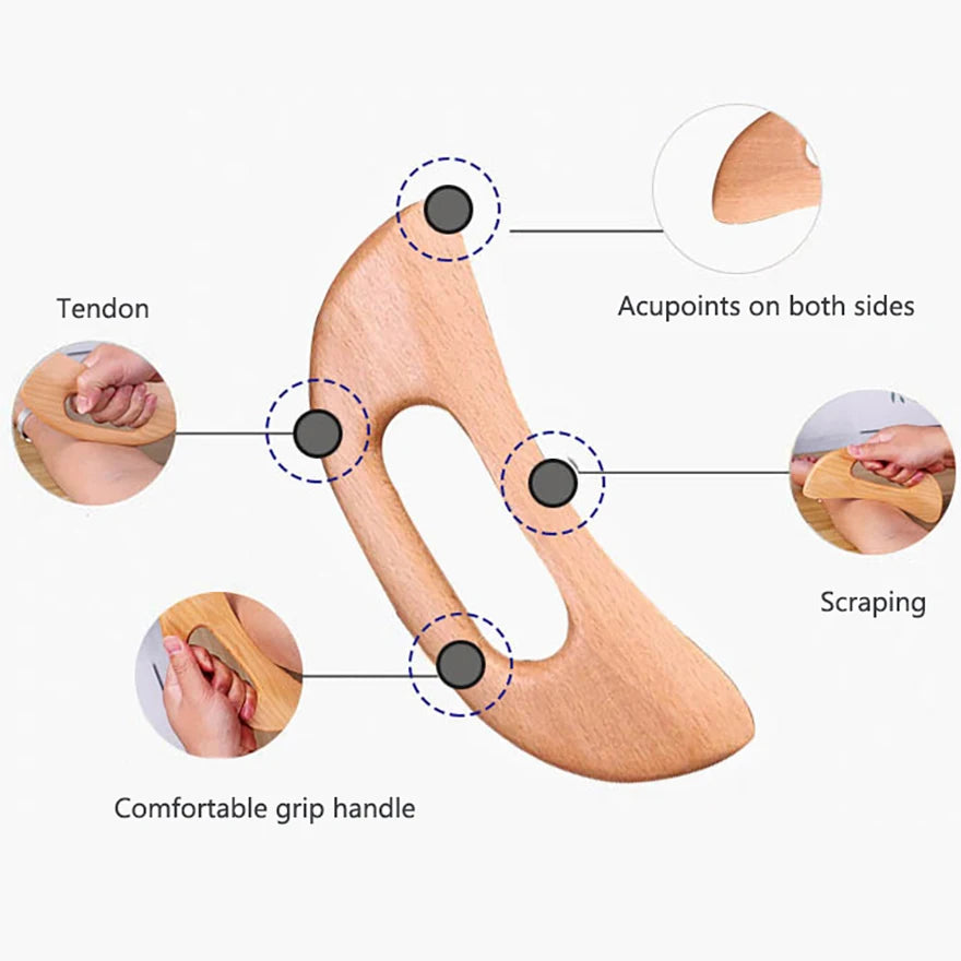 Beech Wood Gua Sha Massager Tool