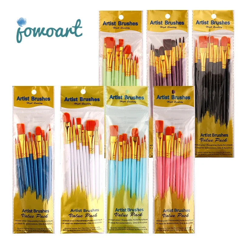 10 pcs Multi-functional Paint Brush Set