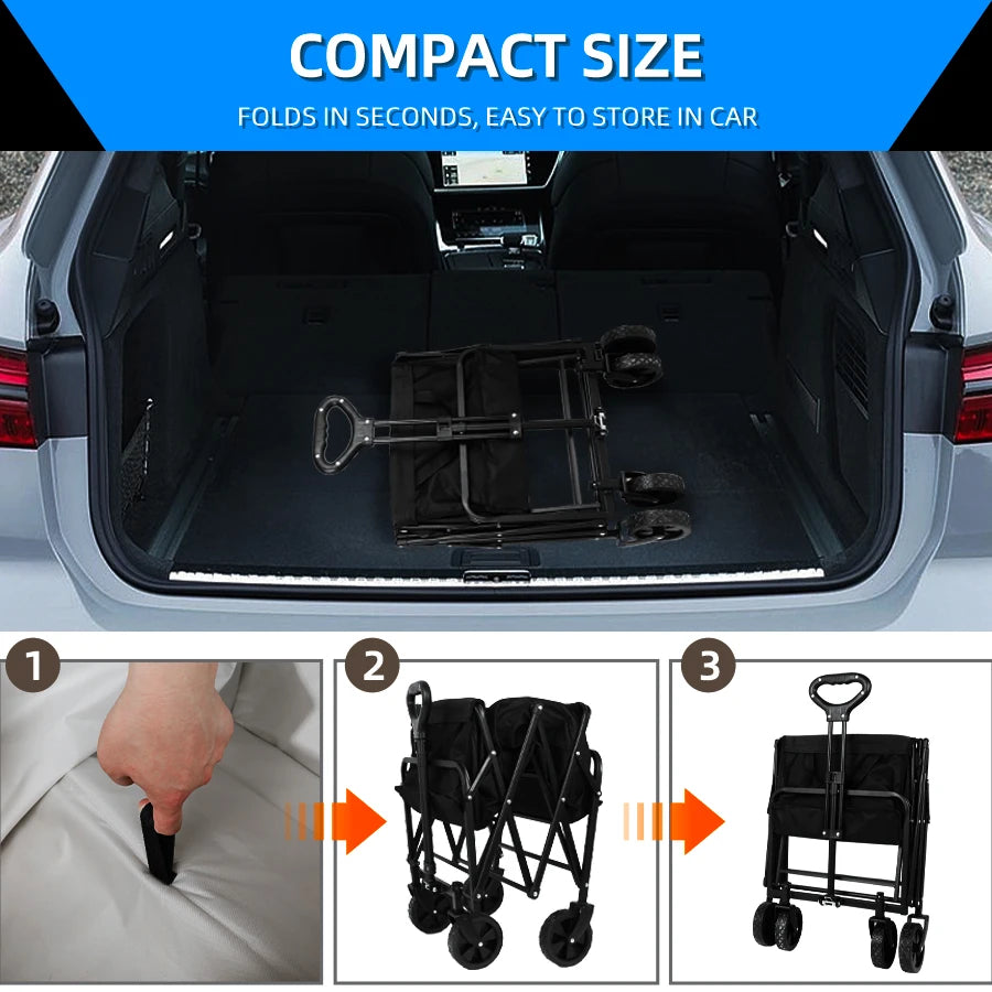 Heavy Duty Large Capacity Collapsible/Foldable Utility Wagon Cart