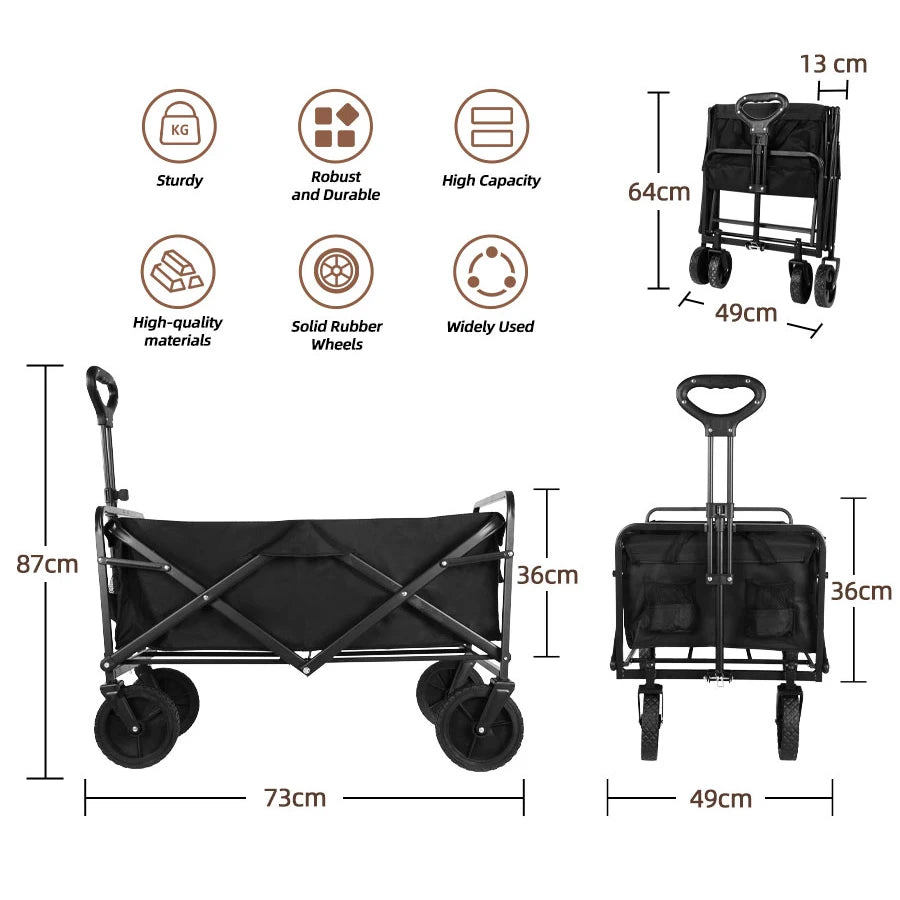 Heavy Duty Large Capacity Collapsible/Foldable Utility Wagon Cart