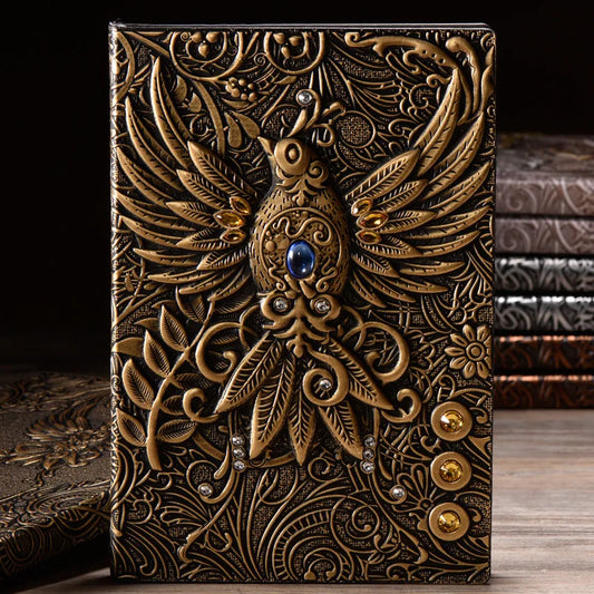 3D Embossed Phoenix & Dragon 100pg Notebook Journal Diary