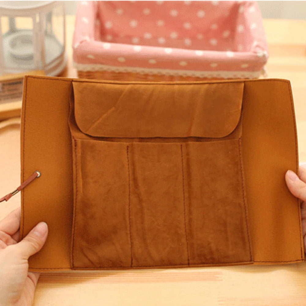 Faux Leather Vintage Style Roll-up Pencil Case