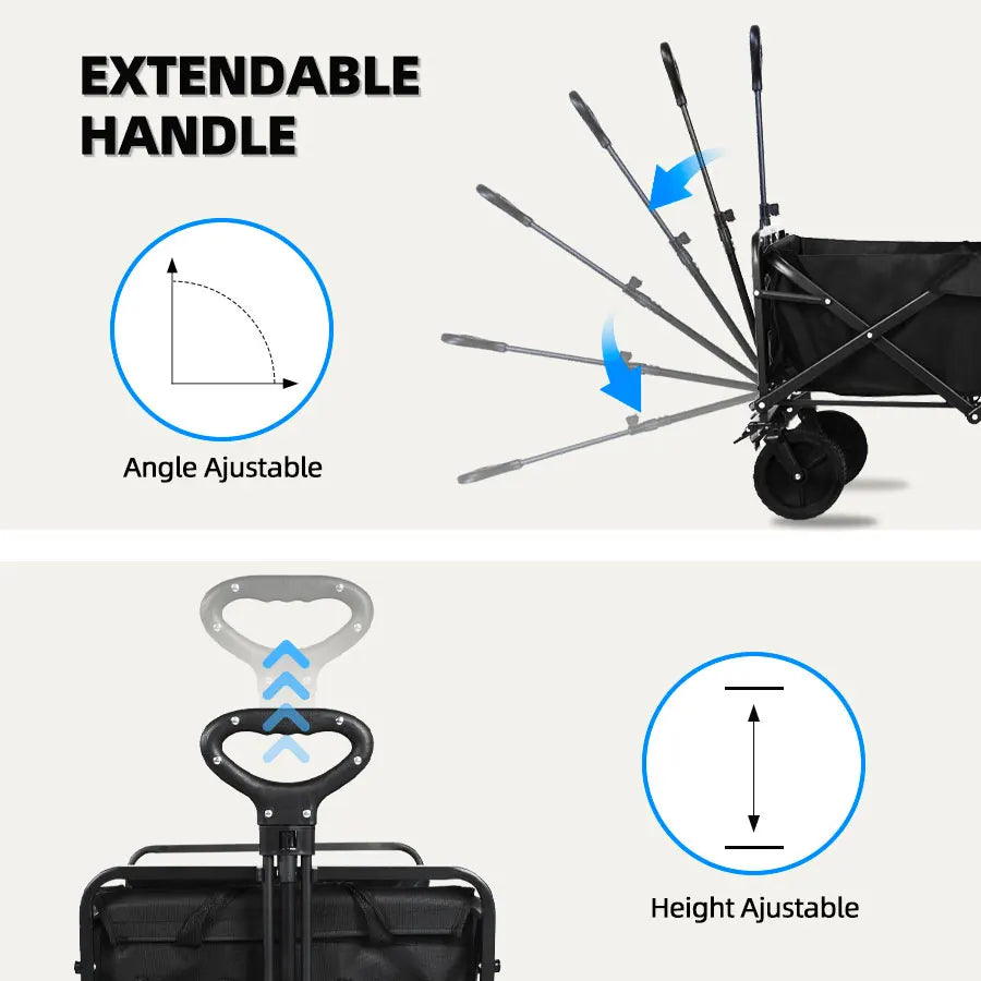 Heavy Duty Large Capacity Collapsible/Foldable Utility Wagon Cart