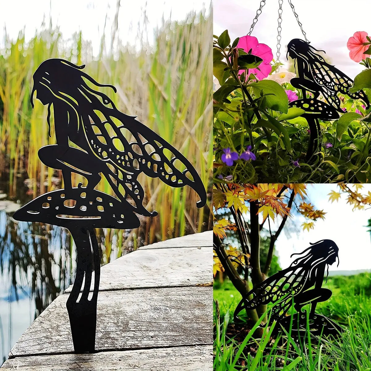 Metal Fairy Decoration for Lawn & Garden