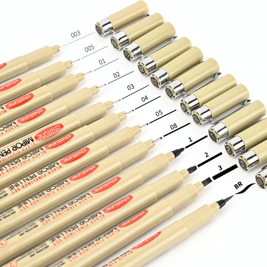 12 pcs Micron Mipor Pen Set