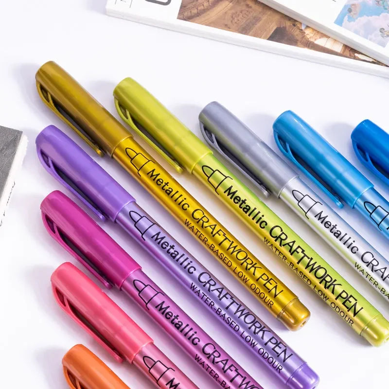 12 pcs Metallic Color Marker Pens