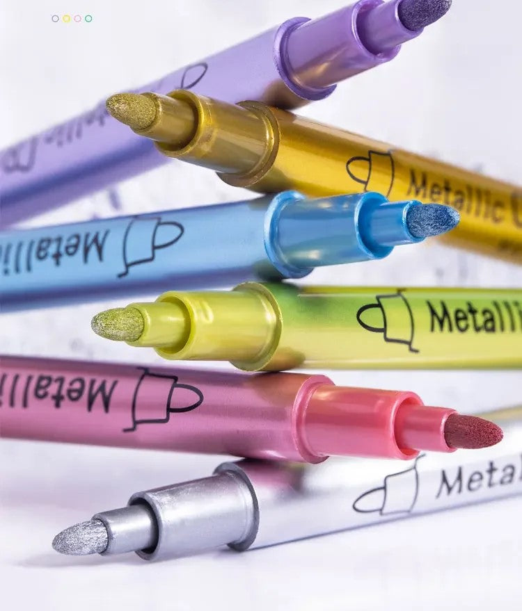 12 pcs Metallic Color Marker Pens