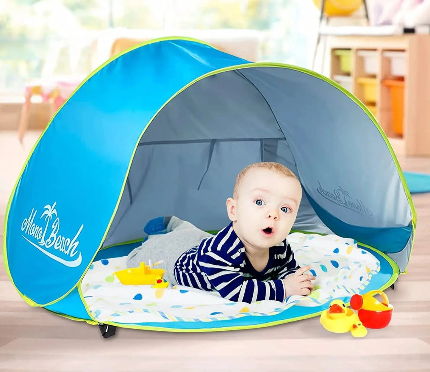 Foldable Baby Beach Tent with UV Protection & Storage case